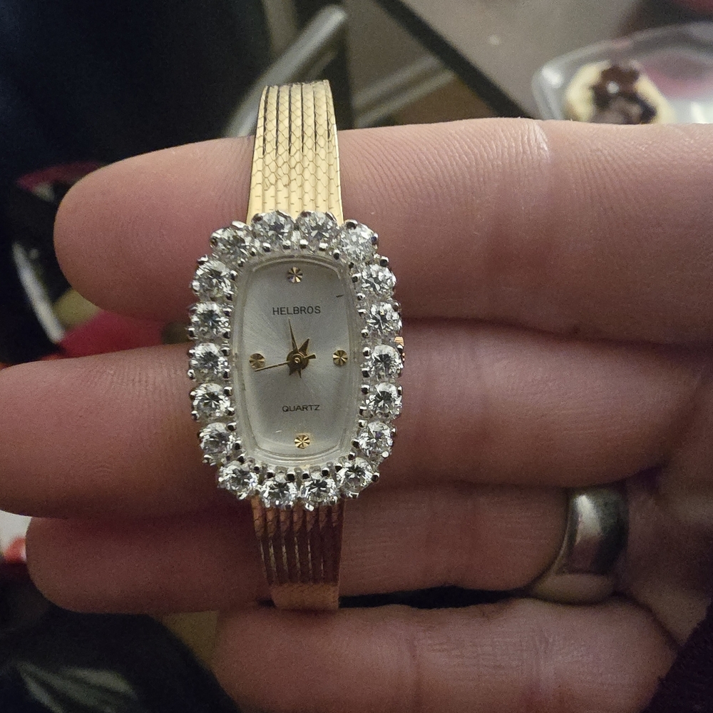 Helbros Elegant Gold and Silver Women's Watch